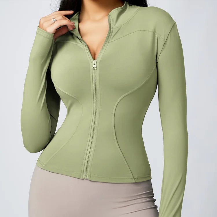 Women's Zipper Long-sleeved Sports Jacket