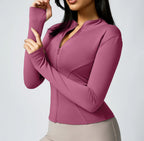 Women's Zipper Long-sleeved Sports Jacket