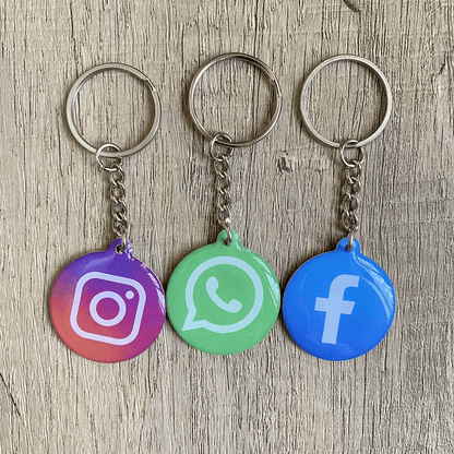 NFC Social Media Sharing Keychain – Epoxy Tap Card for Google Reviews, Instagram & Facebook