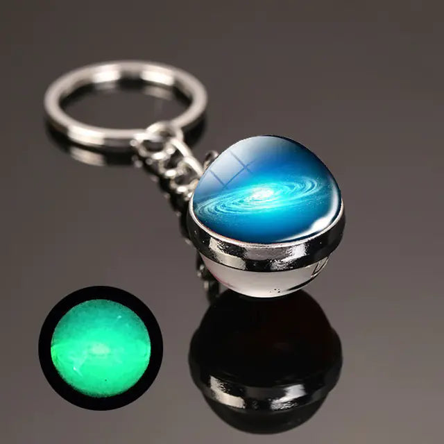 Glow In The Dark Planet Keychain - Solar System Design