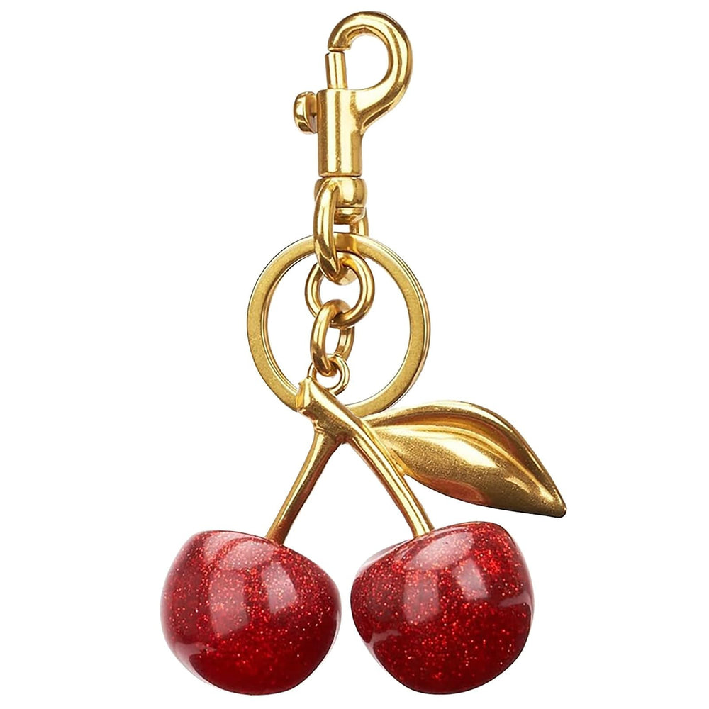 Keychain Cherry Bag Charms Purse，Key Chains Women Cute /Red Apple