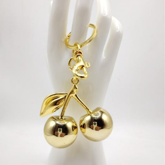 Keychain Cherry Bag Charms Purse，Key Chains Women Cute /Red Apple