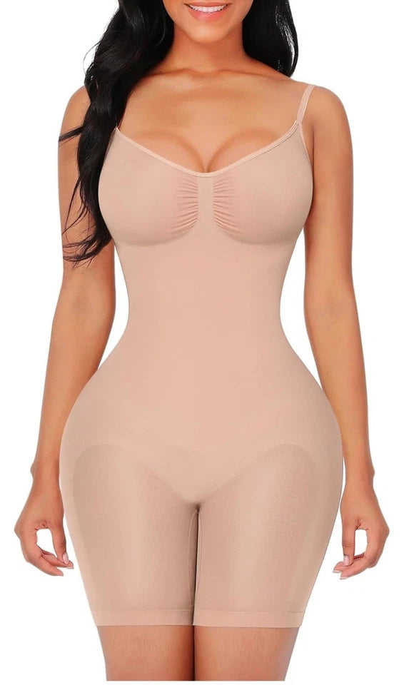 Postpartum Body Shaper Bodysuit with Open-Crotch Design