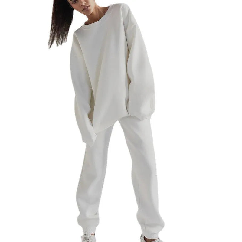 Cozy Two-Piece Fleece Set for Women | Soft Lounge Sweater & Sweatpants