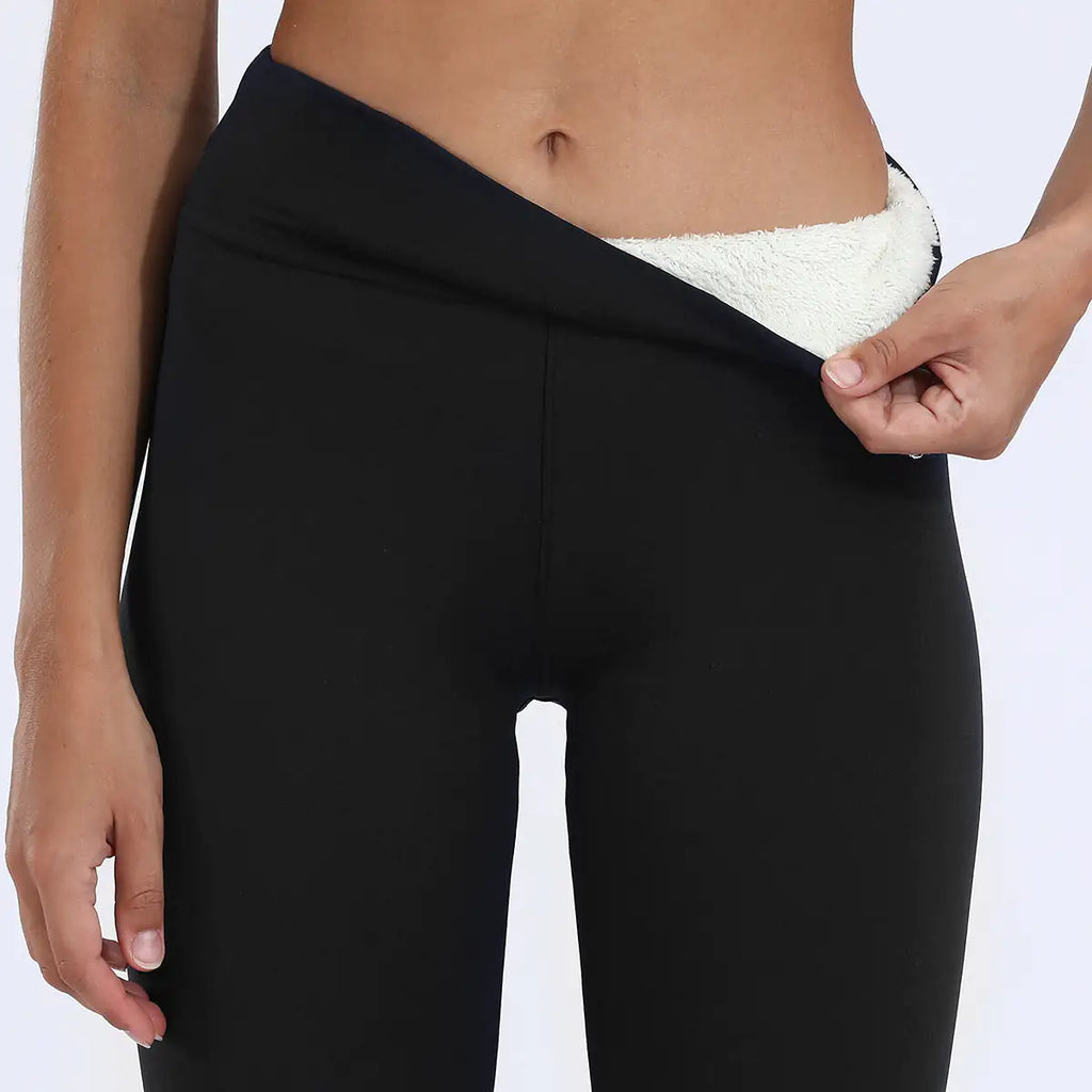 Women’s Thick High-Waisted Leggings | Slim Fit Cropped Pants with Hip-Lifting Design