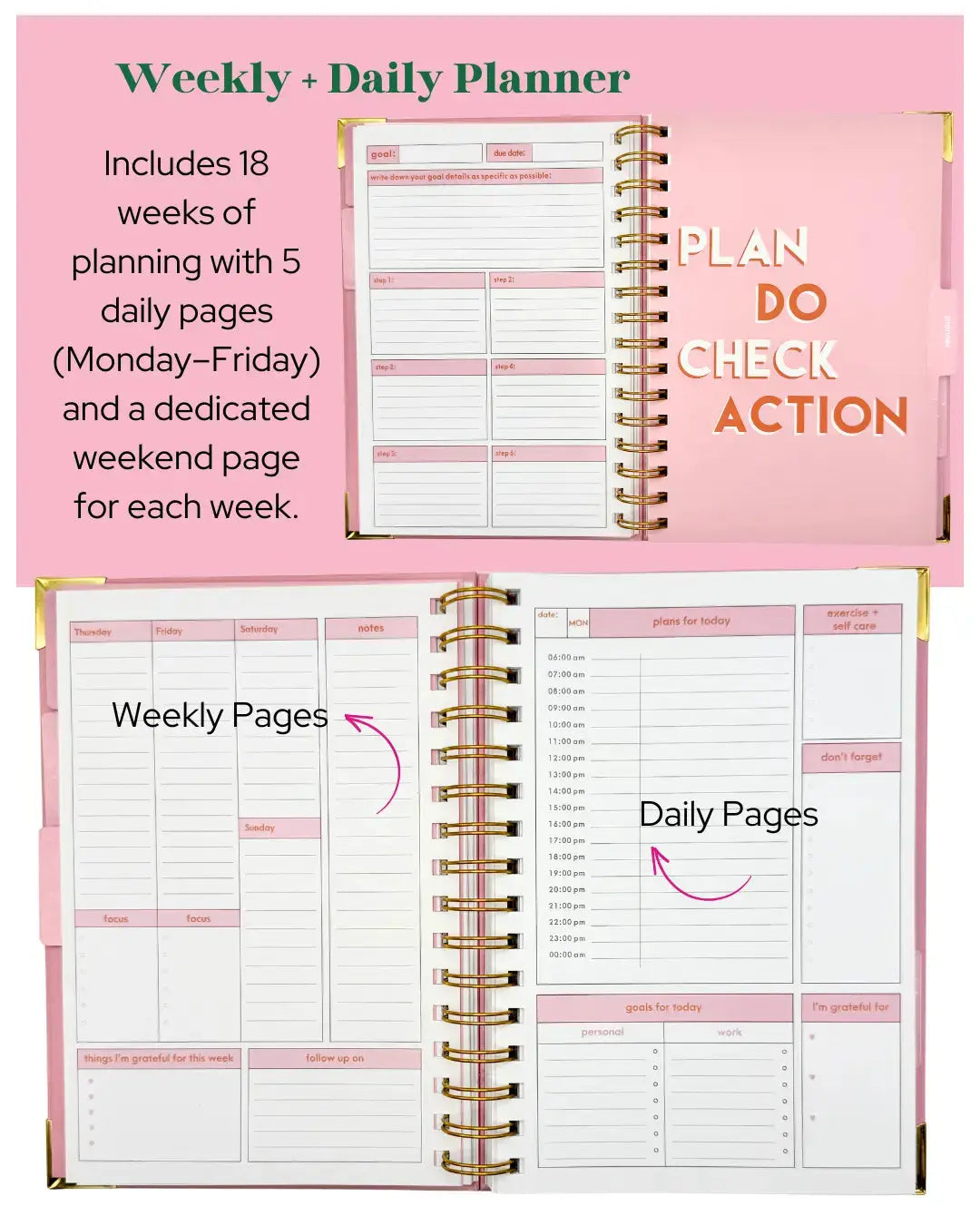 The Ultimate Goal Planner | Undated Weekly & Daily Planner | Goal Setting Planner The Fabulous Planner
