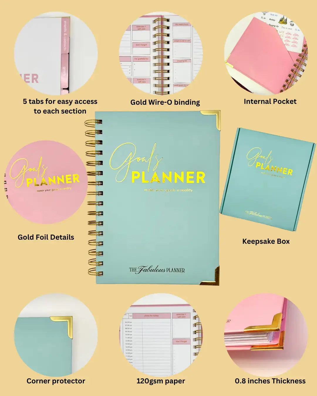 The Ultimate Goal Planner | Undated Weekly & Daily Planner | Goal Setting Planner The Fabulous Planner