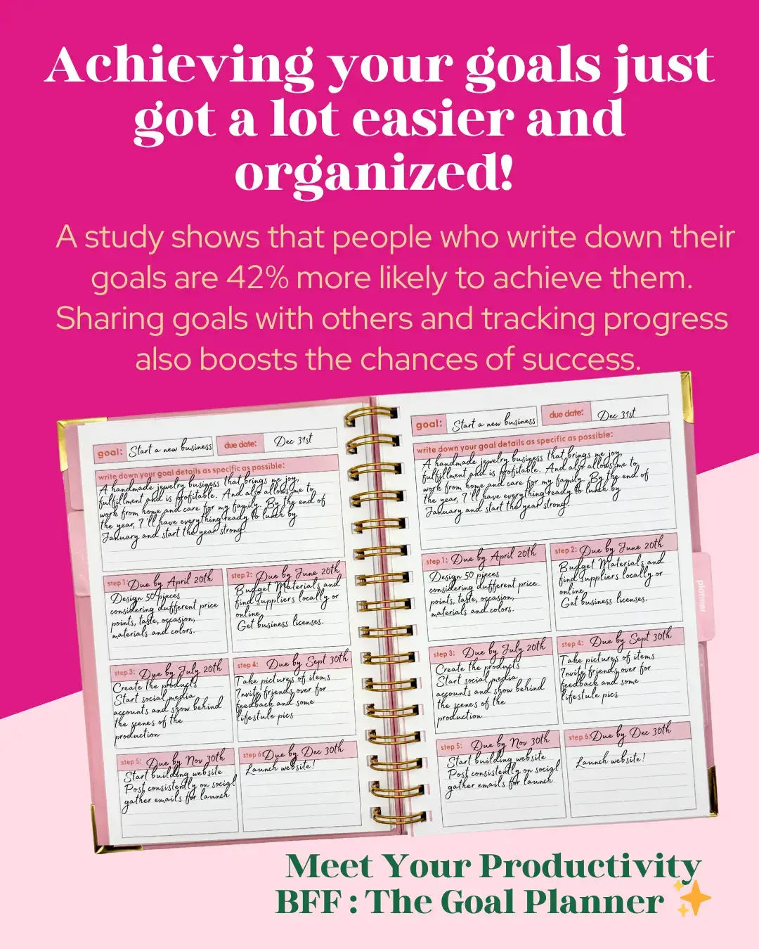 The Ultimate Goal Planner | Undated Weekly & Daily Planner | Goal Setting Planner The Fabulous Planner
