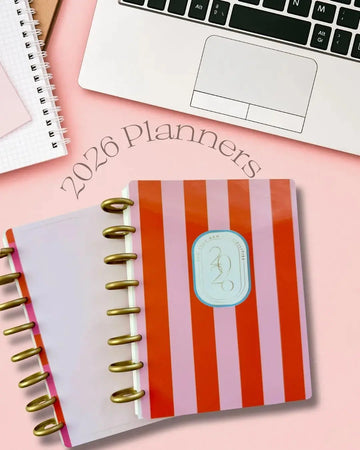 A5 Discbound Planner Journal by The Fabulous Planner with weekly and monthly pages, featuring a sleek, modern design.