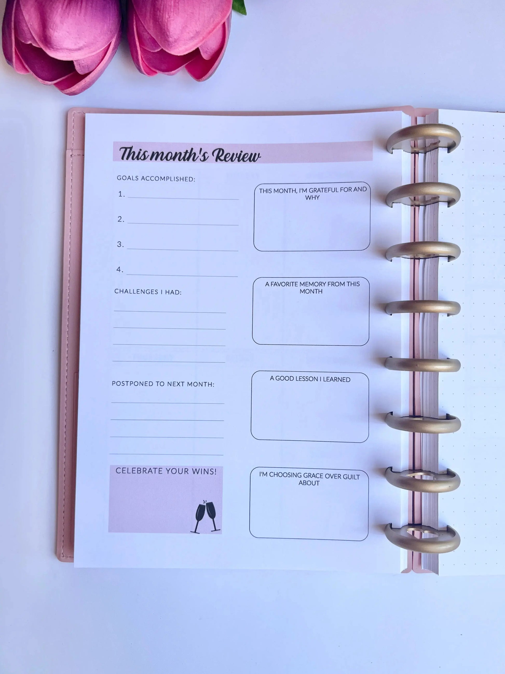 A5 Discbound 2026 weekly and monthly planner journal by The Fabulous Planner with colorful pages and flexible binding.