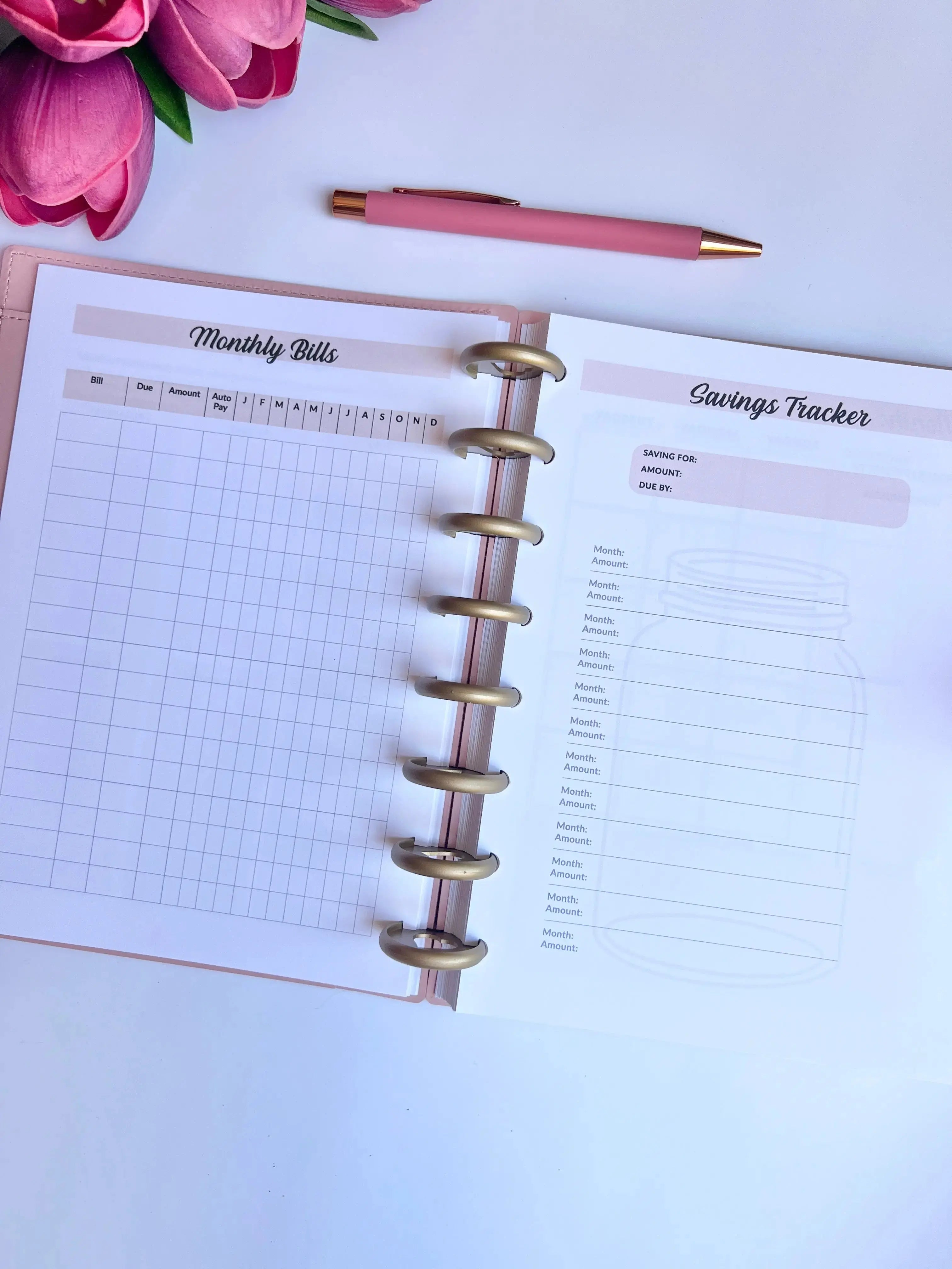 A5 Discbound 2026 weekly and monthly planner journal by The Fabulous Planner with colorful tabs and organized pages.