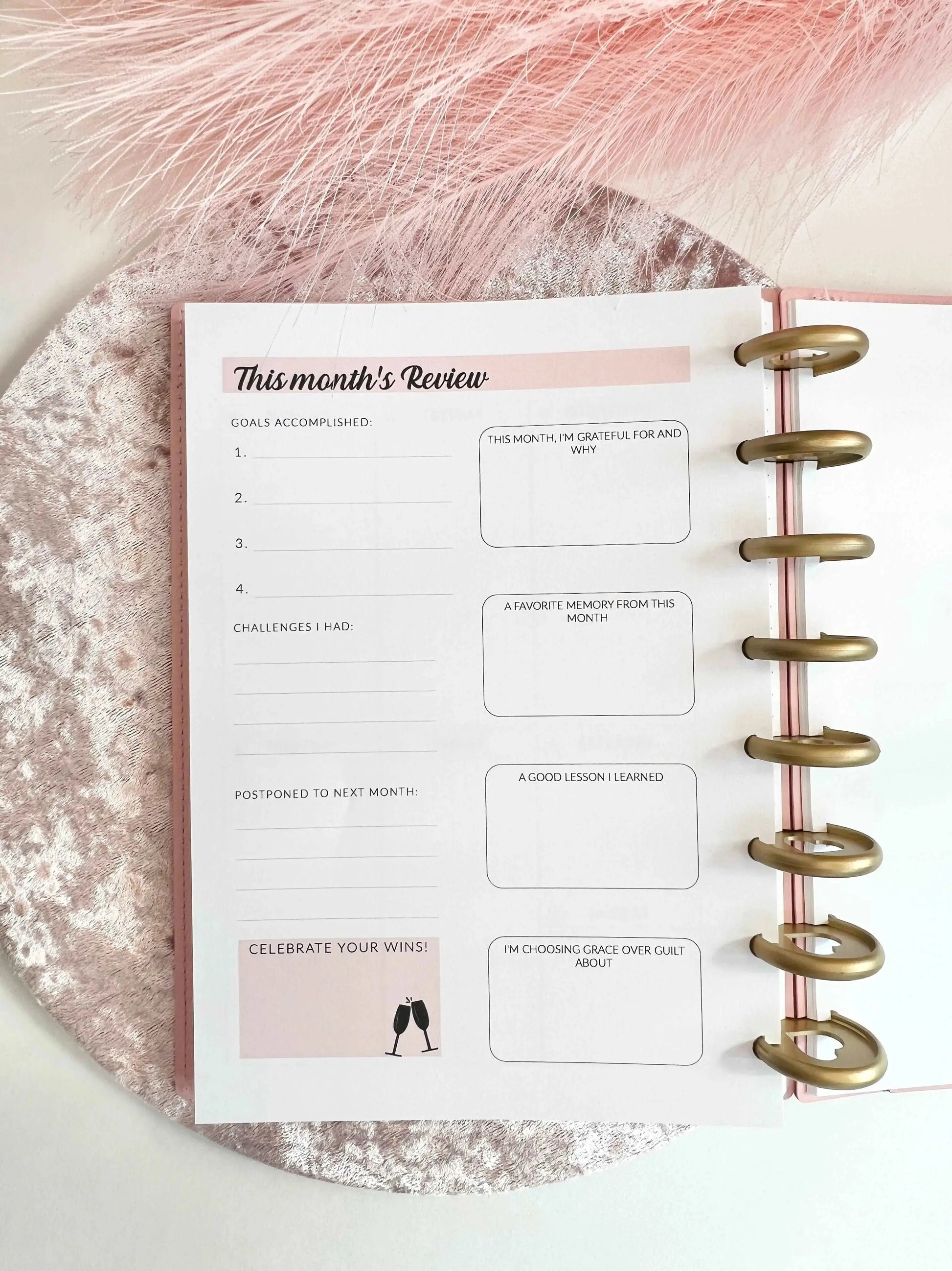 A5 Discbound 2026 weekly and monthly planner journal by The Fabulous Planner with colorful cover and spiral binding.