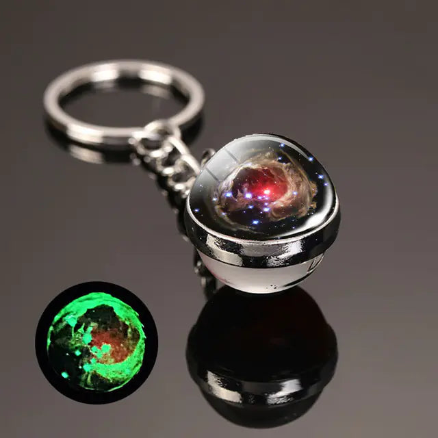 Glow In The Dark Planet Keychain - Solar System Design