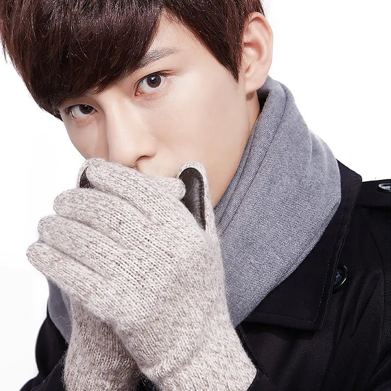 Winter Gloves, Warm Wool & Cashmere Half-Finger